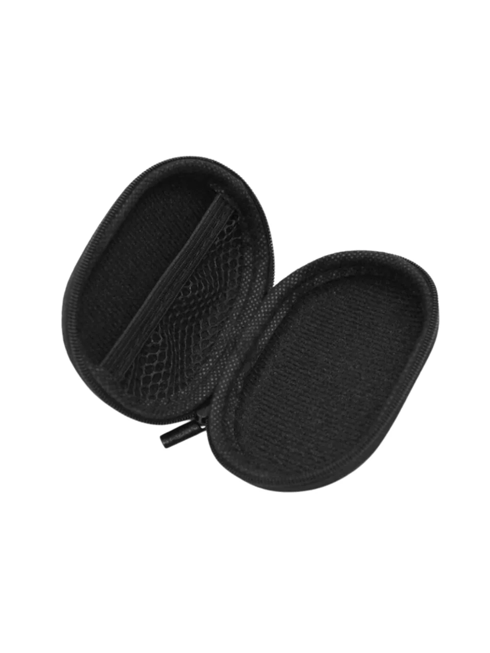 Estuche ovalado KZ abierto con bolsillo de malla